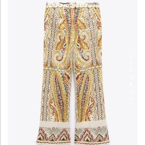Zara printed pants